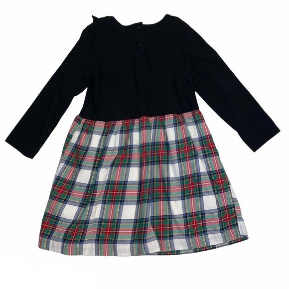 Gap Baby Kids Plaid Christmas Black Girls Dress 5 - Picture 7 of 8
